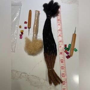 HAIR, 💯% HUMAN 2 Sets, 6” & 12”, Dreadlocks extension, Blonde & Brown